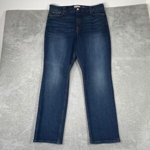 Jen7 Jeans Slim Straight Womens Size 20 Blue Dark‎ Wash Stretch Denim